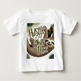 Hustle at your own Pace’ Sloth Graphic T Shirt