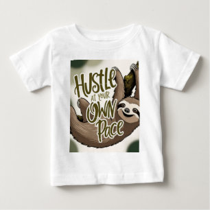 Hustle at your own Pace’ Sloth Graphic T Shirt
