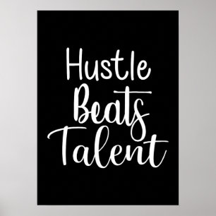 Hustle Beats Talent - Success Gym Motivational Poster