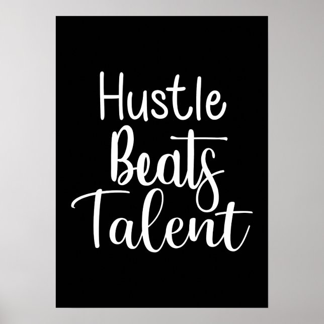 Hustle Beats Talent - Success Gym Motivational Poster (Framsidan)