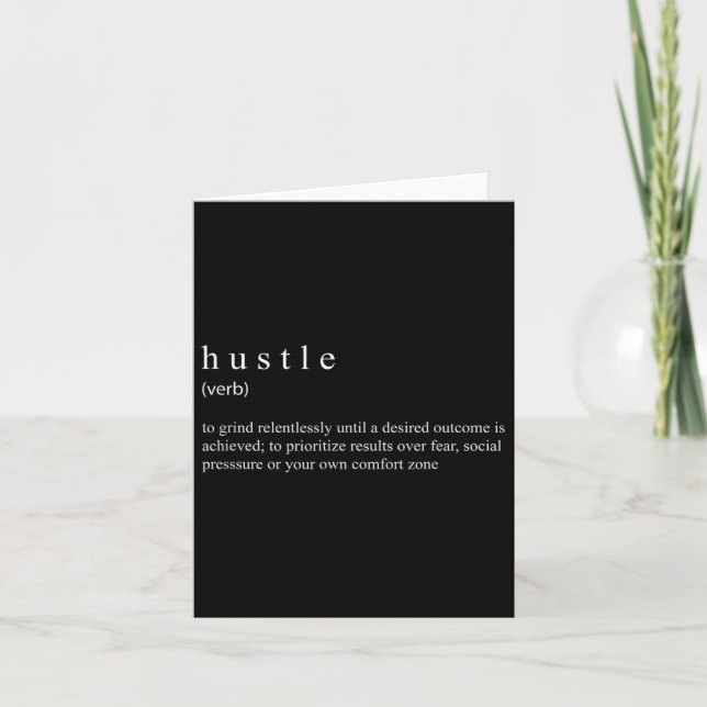 Hustle Definition Kort (Framsida)