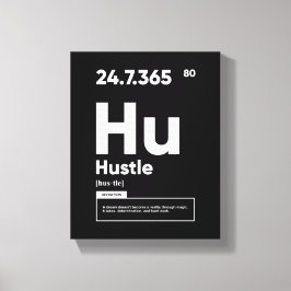 Hustle Definition | Motiverande citattecken Canvastryck