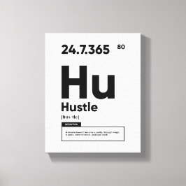 Hustle Definition | Motiverande citattecken Canvastryck