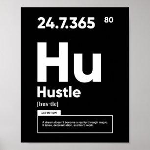 Hustle Definition Motiverande Poster