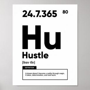 Hustle Definition Motiverande Poster