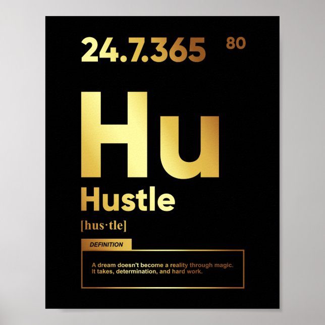 Hustle Definition | Motiverande Poster (Framsidan)