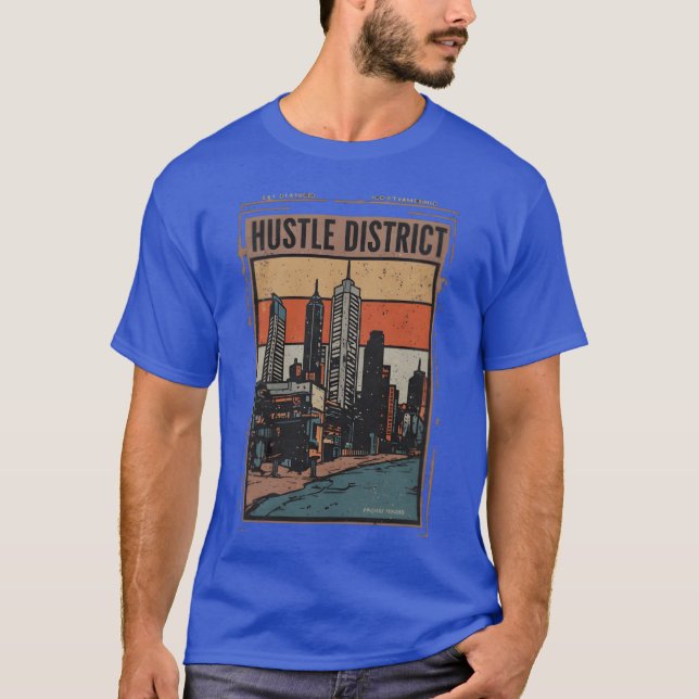 Hustle District present T Shirt (Framsida)