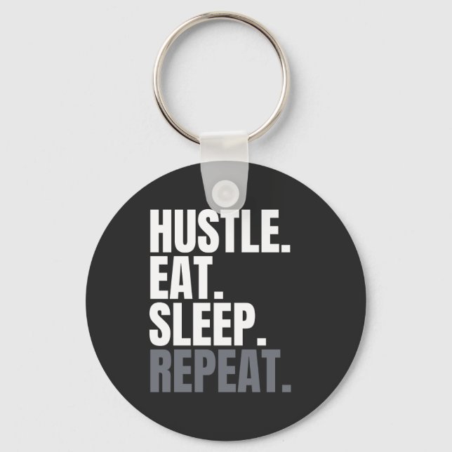 HUSTLE.EAT.SLEEP. UPPREPA. NYCKELRING (Framsida)