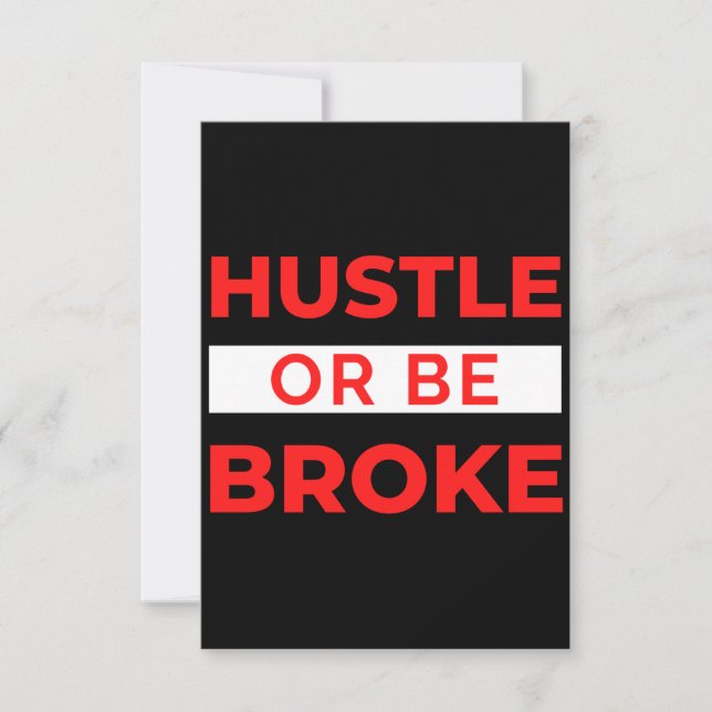 Hustle eller vara Fattig Tack Kort (Framsida)