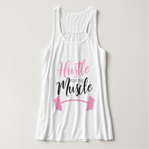 Hustle for the Muscle - Rolig Tank Top Linne Med Racerback