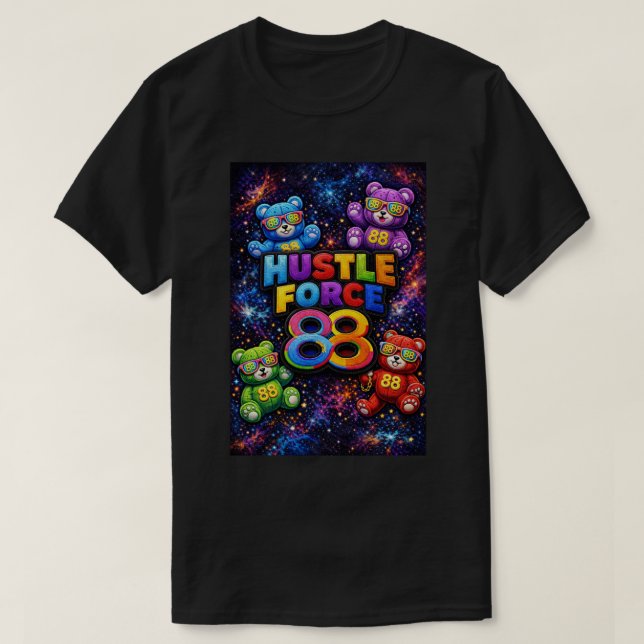 Hustle Force 88 Teddy Bear T Shirt (Design framsida)