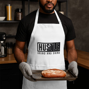Hustle Grind and Shine Motivational Quote Förkläde