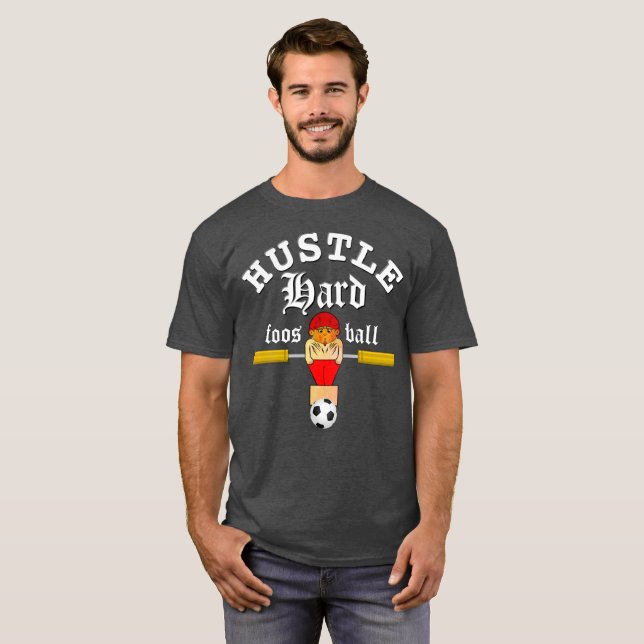 Hustle Hard Foosball T-Shirt (Hel framsida)