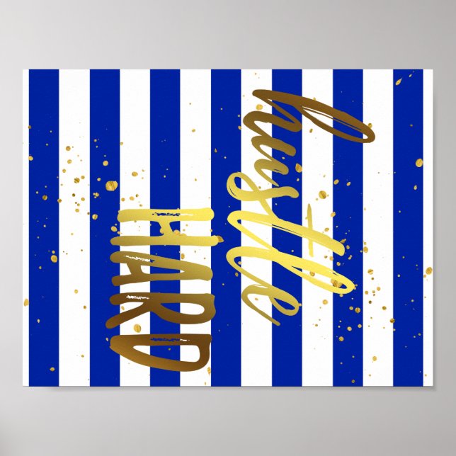 Hustle-hård Poster av guldfetter (Framsidan)