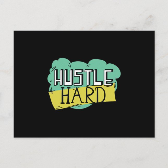 Hustle hård vykort (Framsida)