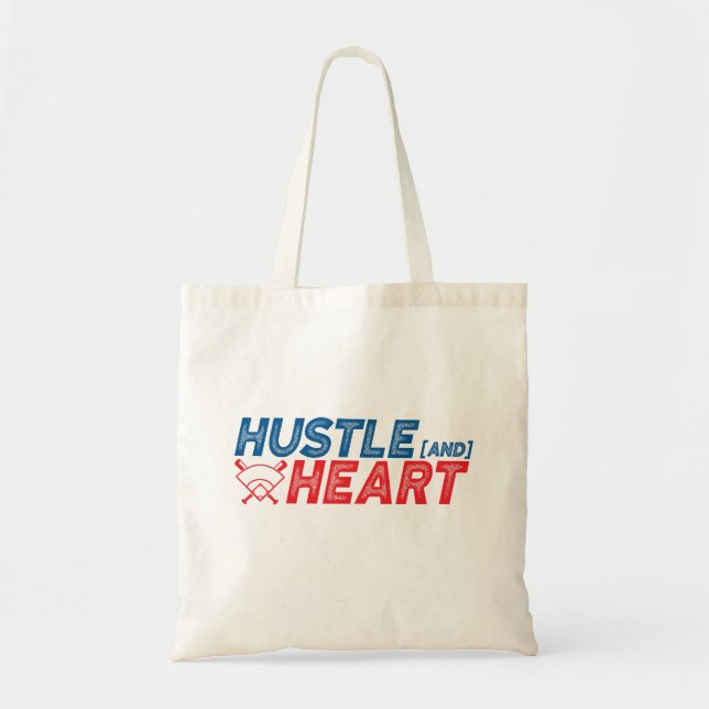 Hustle & Heart Sports Tote Bag Tygkasse (Framsidan)
