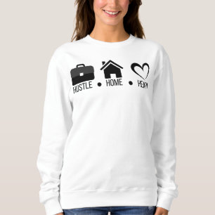 Hustle, hem, hjärta : Motiv modern design T Shirt