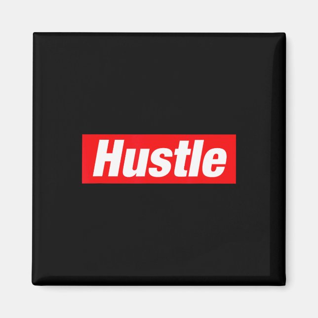 Hustle Hip hop Rap Rapper Freestyle Break Dance Bb Magnet (Framsidan)