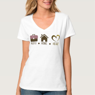 Hustle, Home, Heart: Motiveringational Hoodie Desi T Shirt