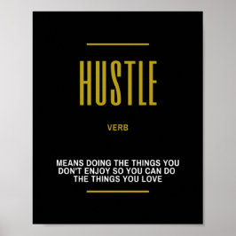 Hustle inspirationsoffert för lyckade resultat poster