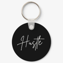 Hustle Keychain – Modern Minimal Design