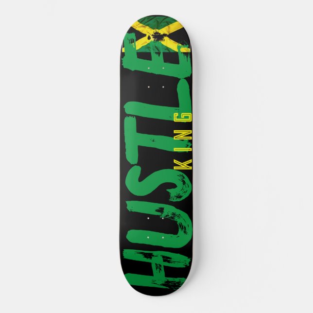 HUSTLE KING  8 1/4" Skateboarddäck Mini Skateboard Bräda 18,5 Cm (Framsida)