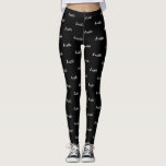 Hustle Leggings<br><div class="desc">Skaffa ett par trendig med originaldesign! Hustle, en enkel men meningsfull ord för denna typografiska utformning.</div>