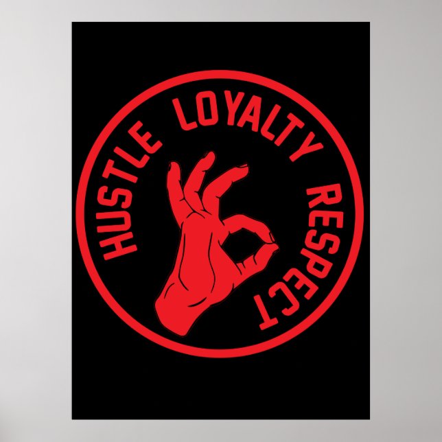 Hustle Loyalty Respect Poster (Framsidan)