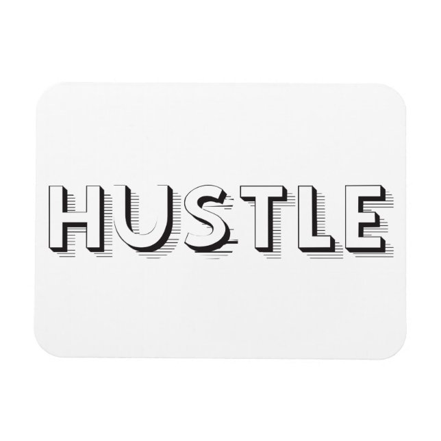 Hustle Modern Typography Magnet (Horisontell)