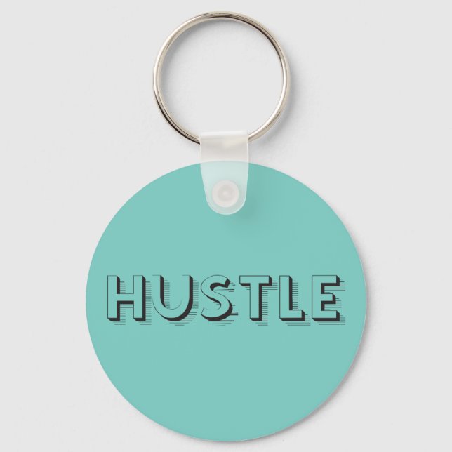 Hustle Modern Typography Nyckelring (Framsida)