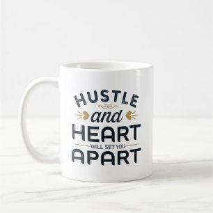 Hustle och hjärta kommer att dela upp kaffe Mugg