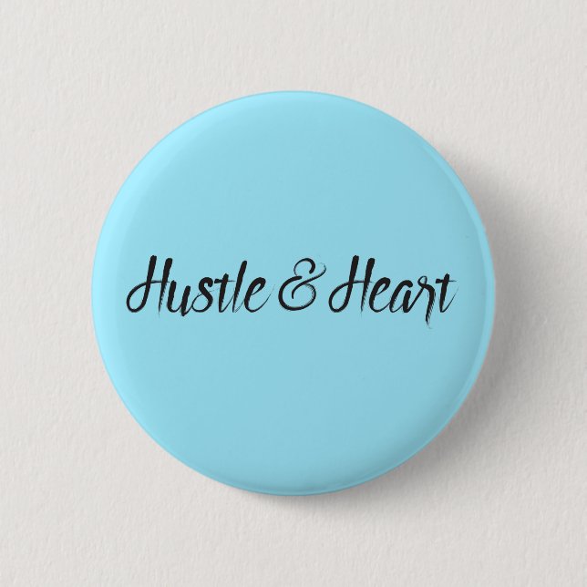 Hustle - och hjärttypografi knapp (Framsida)