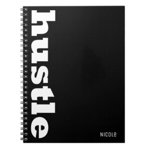 HUSTLE Personligt Inspirerande Arbetskontor Anteckningsbok Med Spiral
