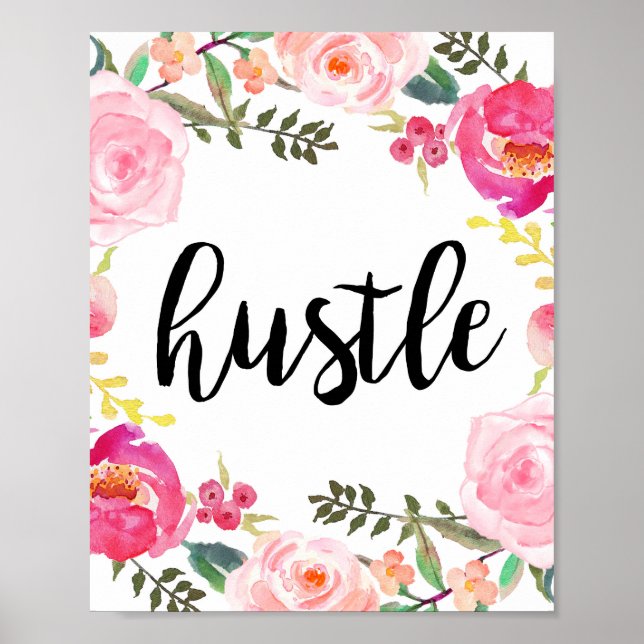 Hustle, Printable Art, Motivational Poster, Office Poster (Framsidan)