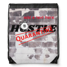 Hustle Quarantton Drawstring Backpack