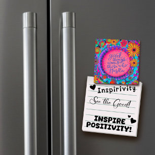 Hustle Quote Rosa Blommigt Encouragement Girly Magnet
