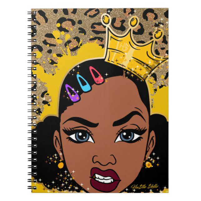 Hustle Skills Birthday Present Sista drottningen M Anteckningsbok (Framsidan)