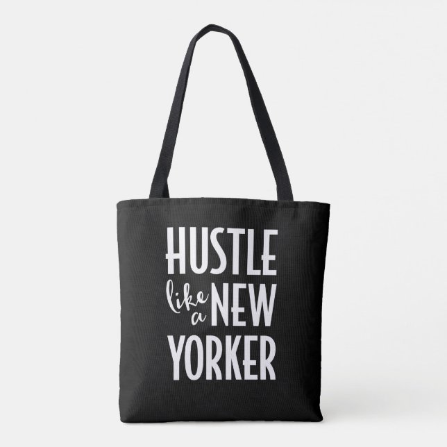 Hustle som en New Yorker-väska Tygkasse (Baksida)