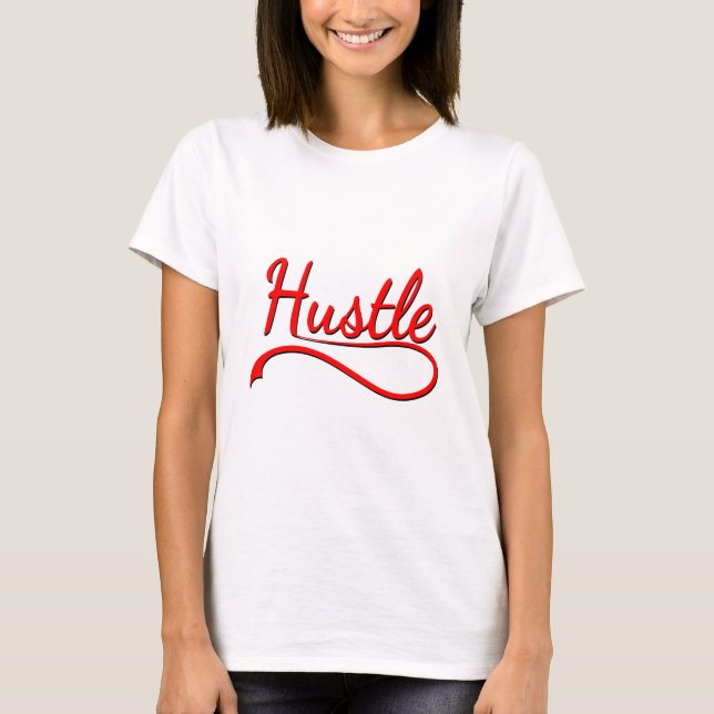 Hustle Typografi Konst Tröja (Framsida)