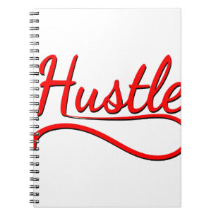 Hustle Typography Art Anteckningsbok