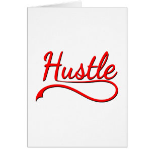 Hustle Typography Art Hälsningskort