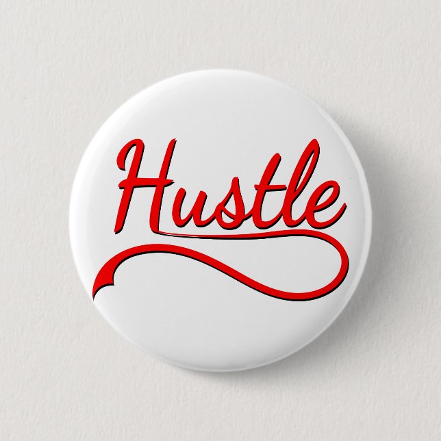 Hustle Typography Art Knapp (Framsida)