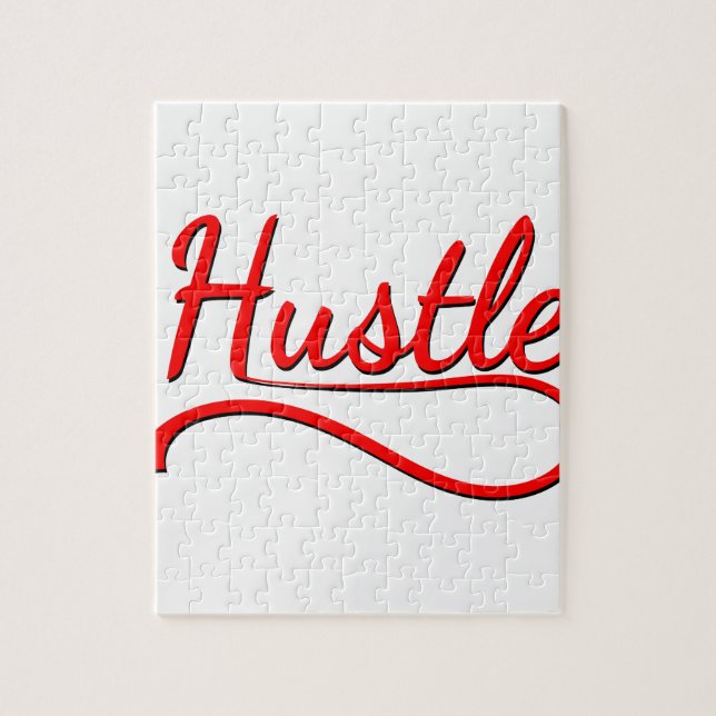 Hustle Typography Art Pussel (Vertikal)