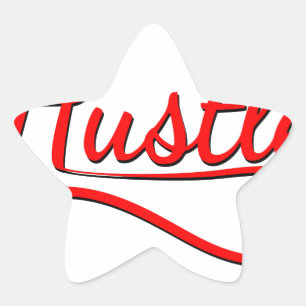 Hustle Typography Art Stjärnformat Klistermärke
