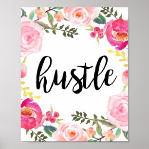 Hustle, utskrivbar konst, Motivational Poster, Off Poster