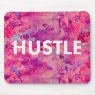 Hustle Watercolor Modern Typography Mousepad Musmatta