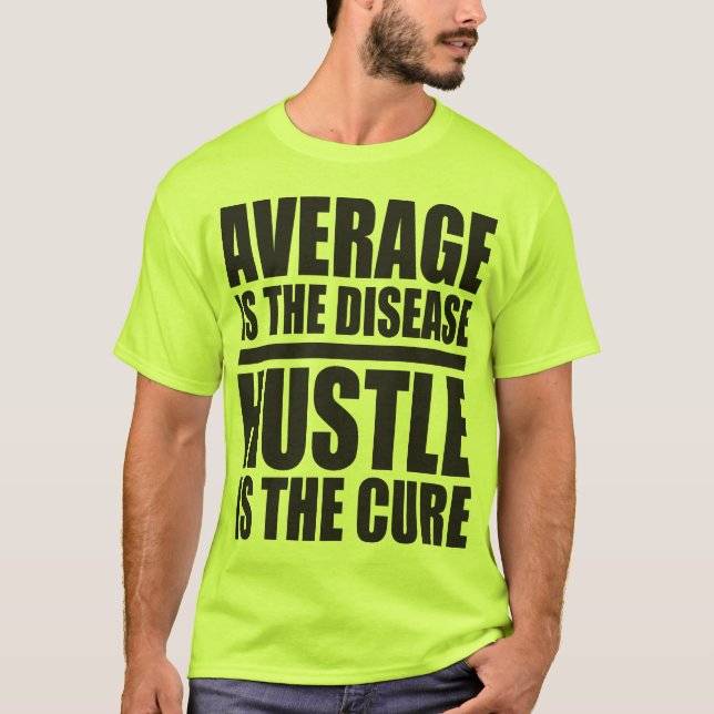 Hustle - Workout Motivational T Shirt (Framsida)