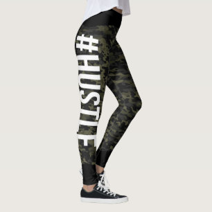 #HUSTLECamo damasker Leggings