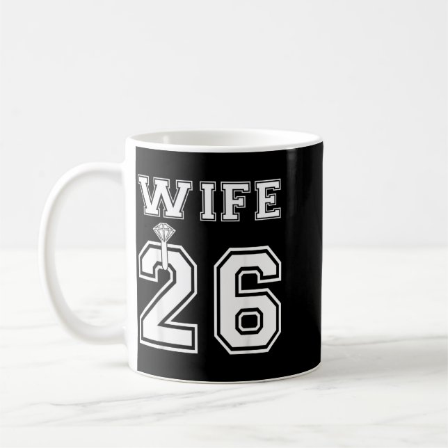 Hustru 2026 Make Matching Förlovningsfest Kaffemugg (Vänster)