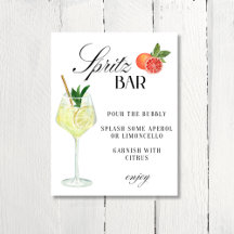 Hustru Lotus-Spritz Bar skylt Limoncello